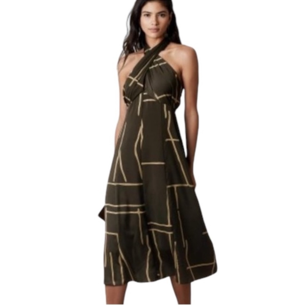 Banana Republic Brown Halter Midi Dress